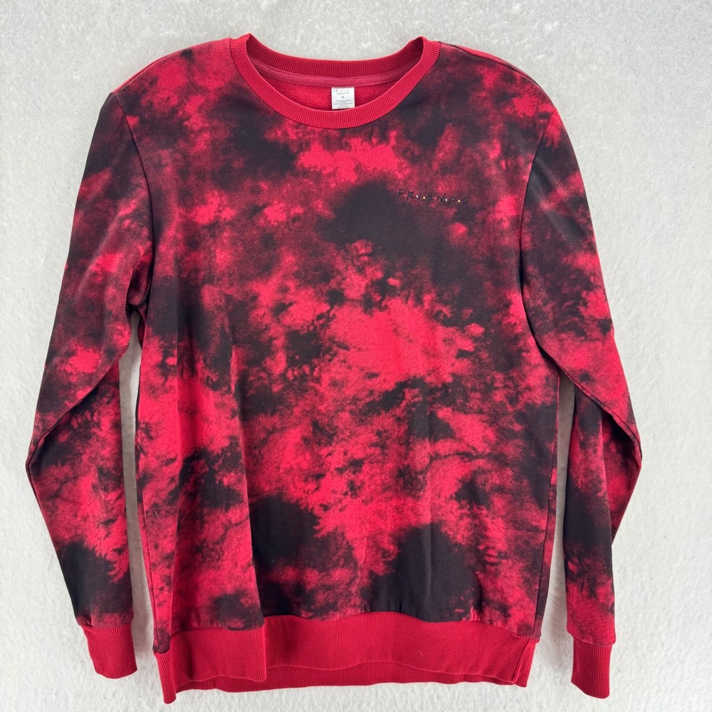 Friends - Sweatshirt Tie Dye Embroidered Logo - Red Black - M - Unisex